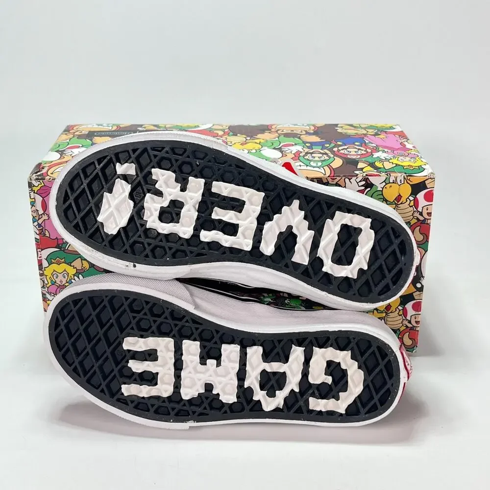 Nintendo x Vans Classic Yoshi Pewter Casual Slip On Skate Shoes Kids Size 11.5